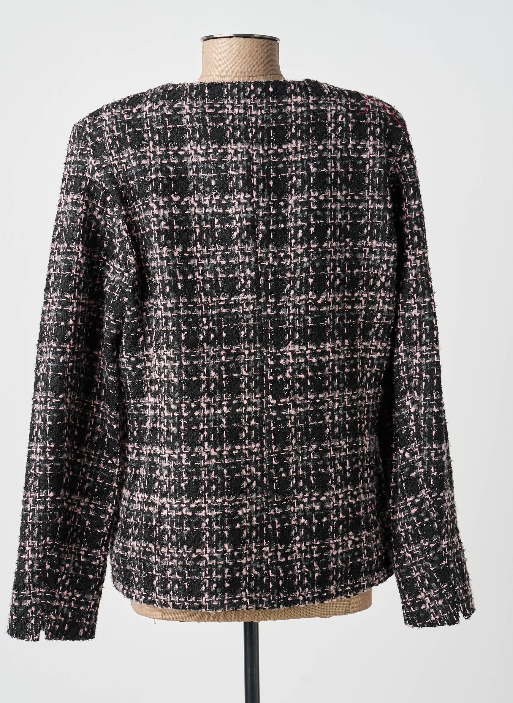 Veste casual col rond noir GUY DUBOUIS femme