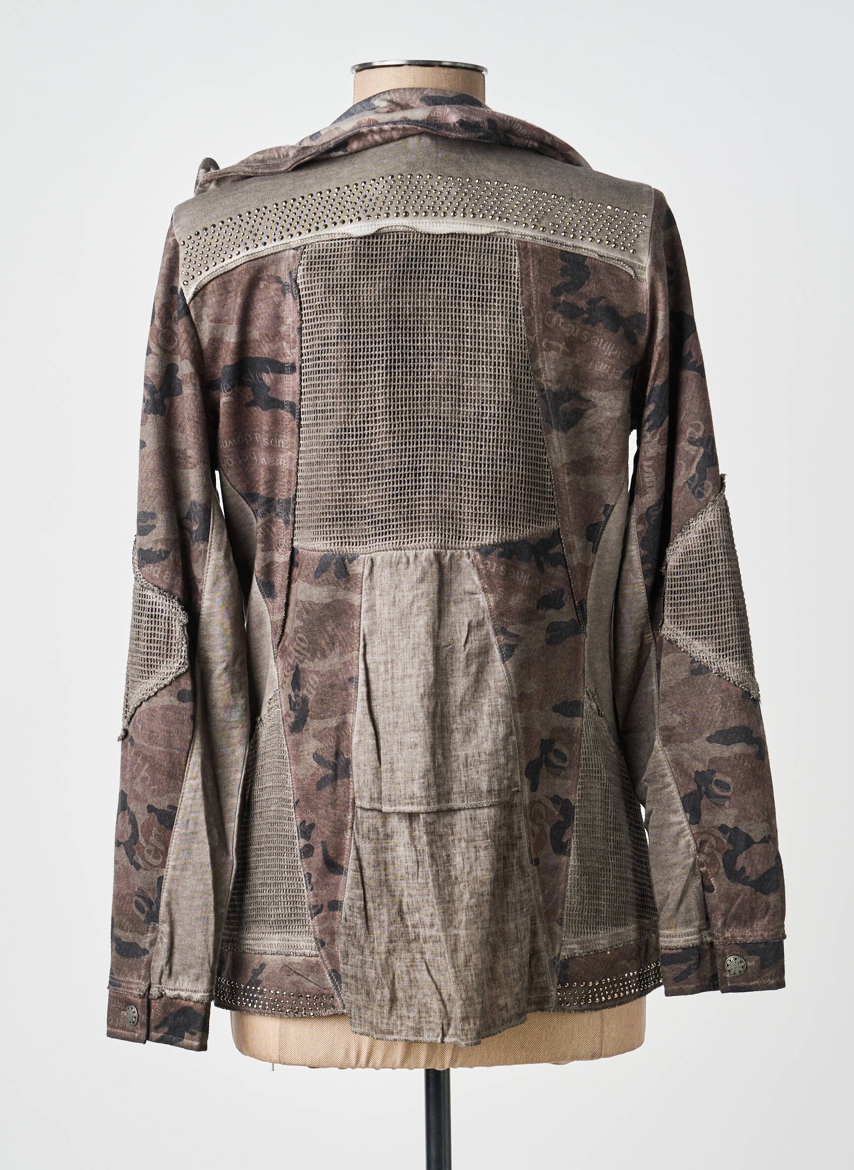 Veste casual col tailleur vert MERI & ESCA femme