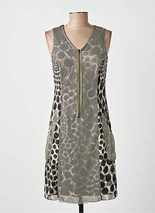 Robe mi-longue sans manche sans manche vert MERI & ESCA femme