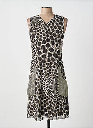Robe mi-longue sans manche sans manche vert MERI & ESCA femme