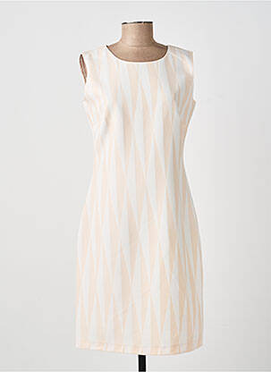 Robe mi-longue sans manche sans manche beige GUY DUBOUIS femme