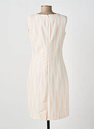 Robe mi-longue sans manche sans manche beige GUY DUBOUIS femme