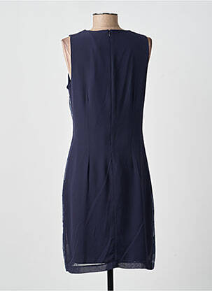 Robe mi-longue imprimé fleurs sans manche bleu GUY DUBOUIS femme