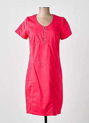 Robe mi-longue manches courtes manches courtes rose GUY DUBOUIS femme