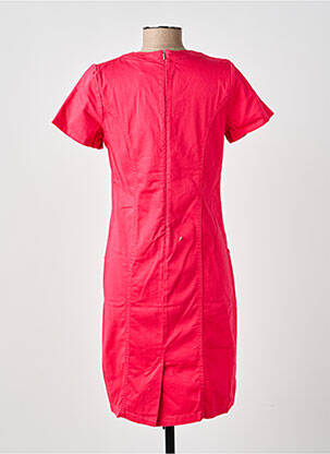 Robe mi-longue manches courtes manches courtes rose GUY DUBOUIS femme