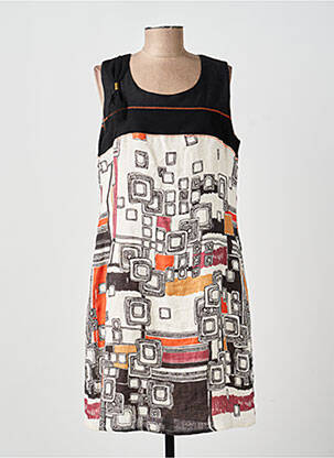 Robe mi-longue sans manche sans manche noir GUY DUBOUIS femme