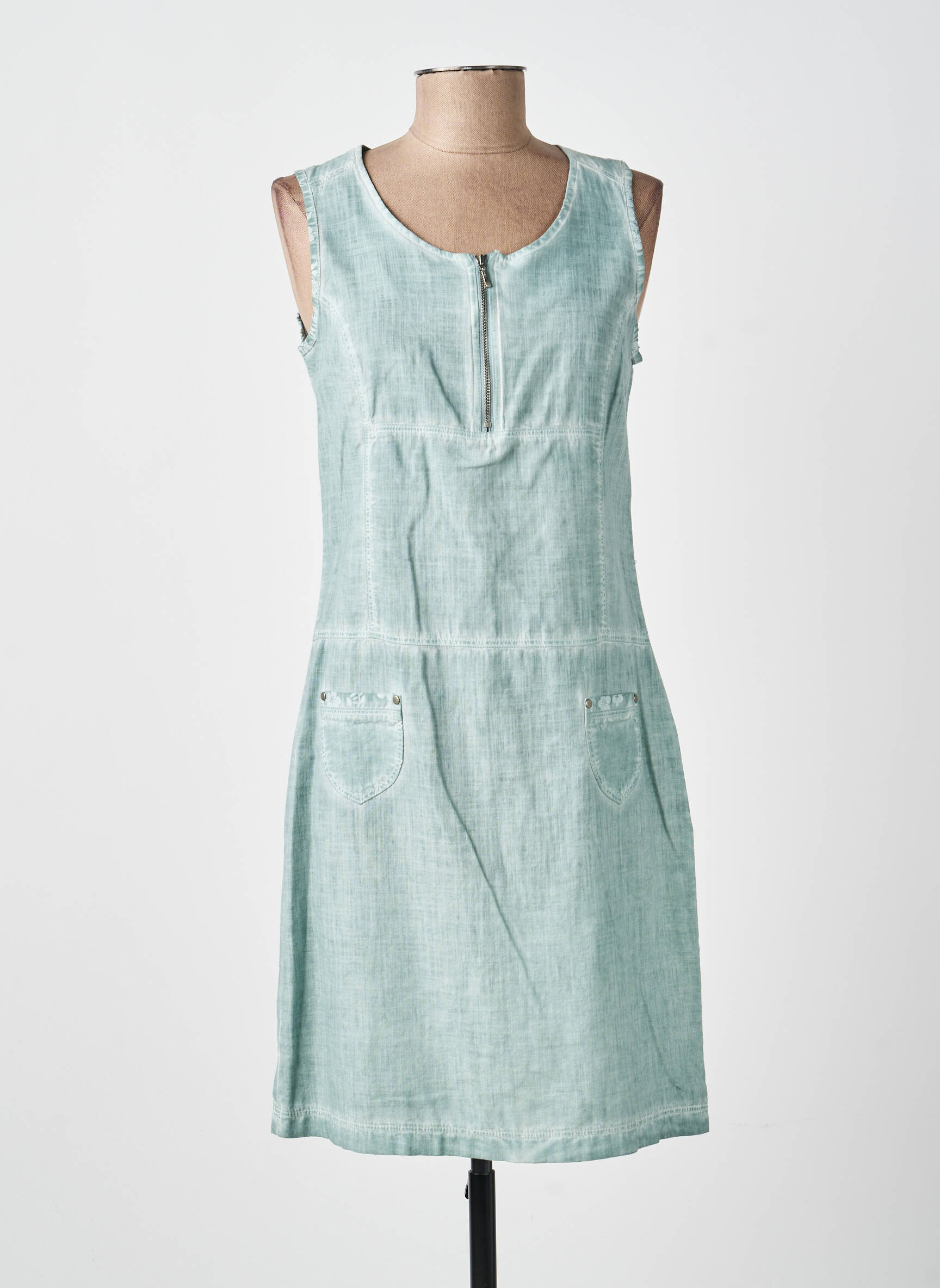 Robe mi-longue sans manche sans manche bleu MERI & ESCA femme