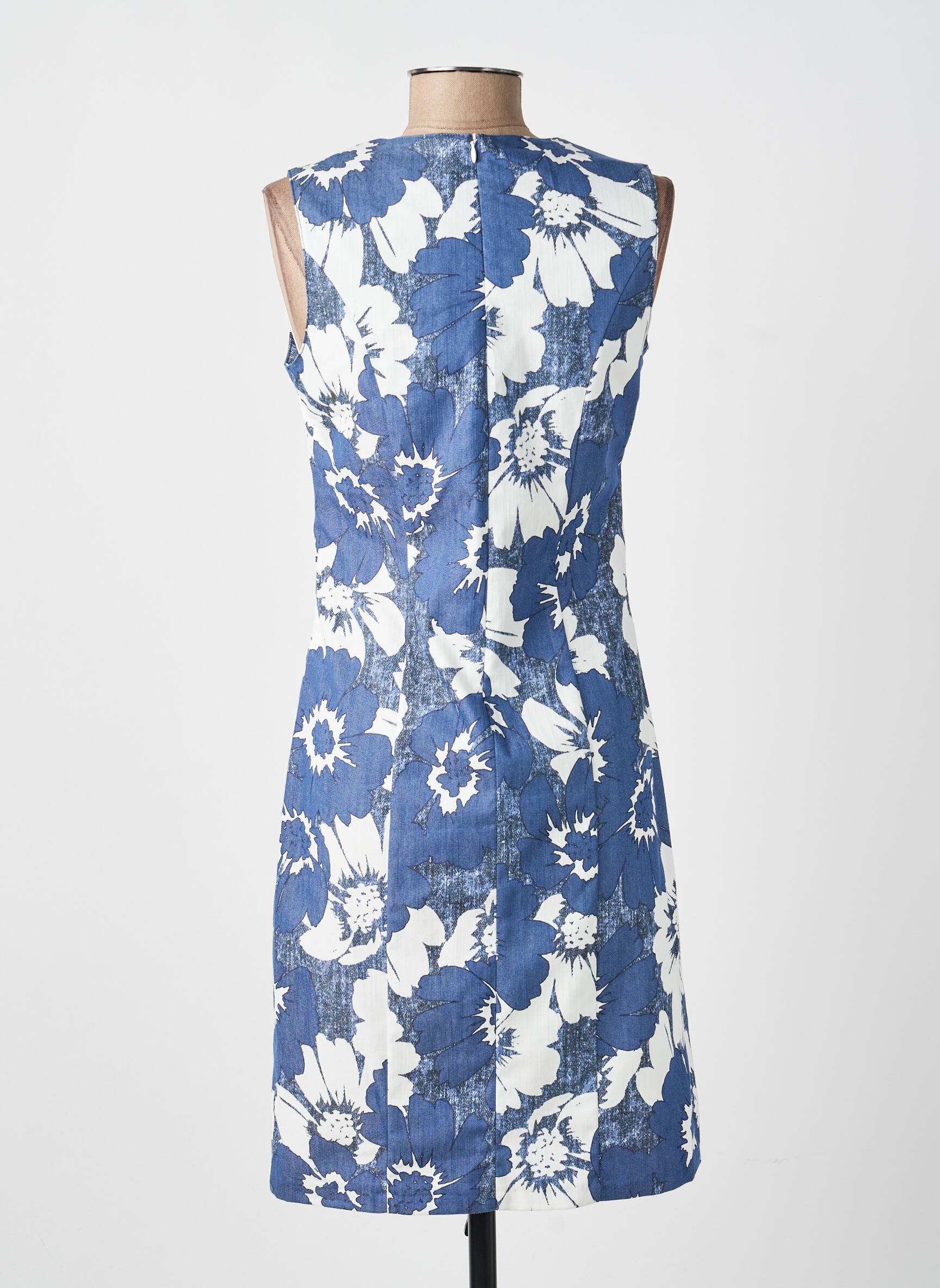 Robe mi-longue sans manche sans manche bleu FRANCE RIVOIRE femme