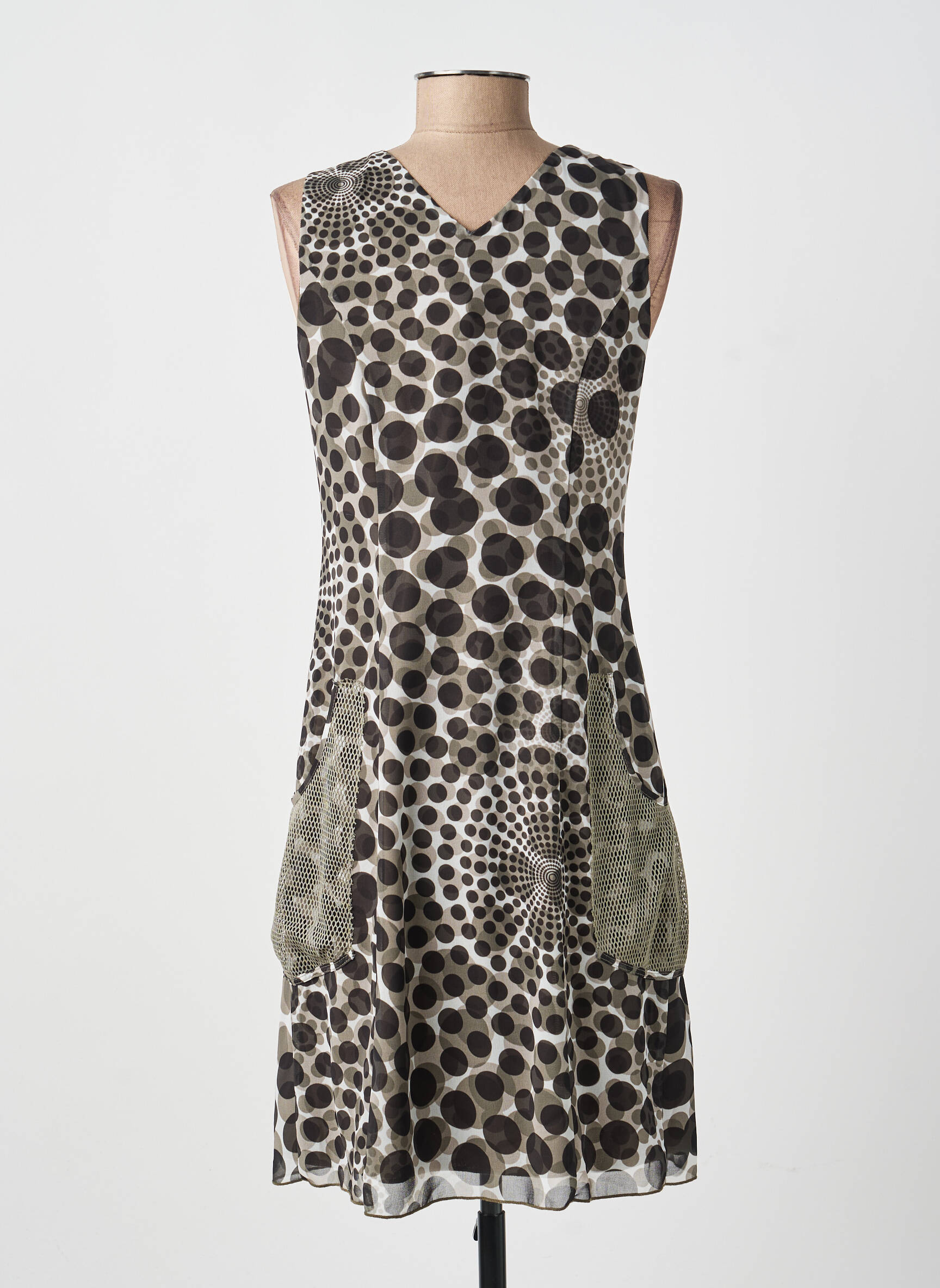 Robe mi-longue sans manche sans manche vert MERI & ESCA femme