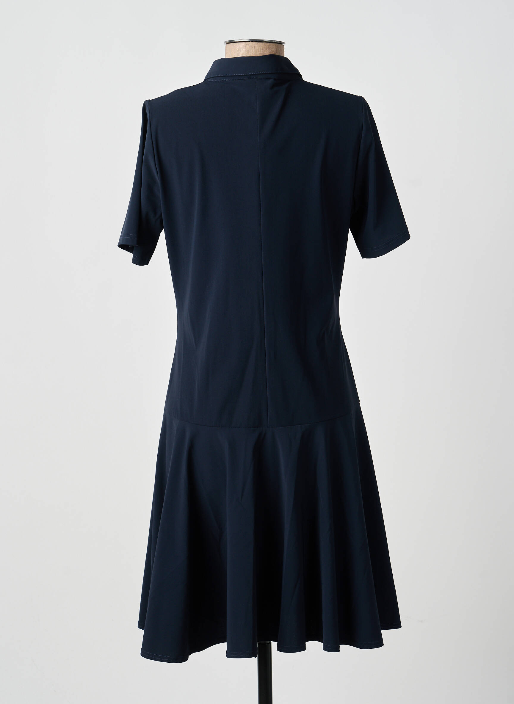 Robe mi-longue manches courtes manches courtes bleu MERI & ESCA femme