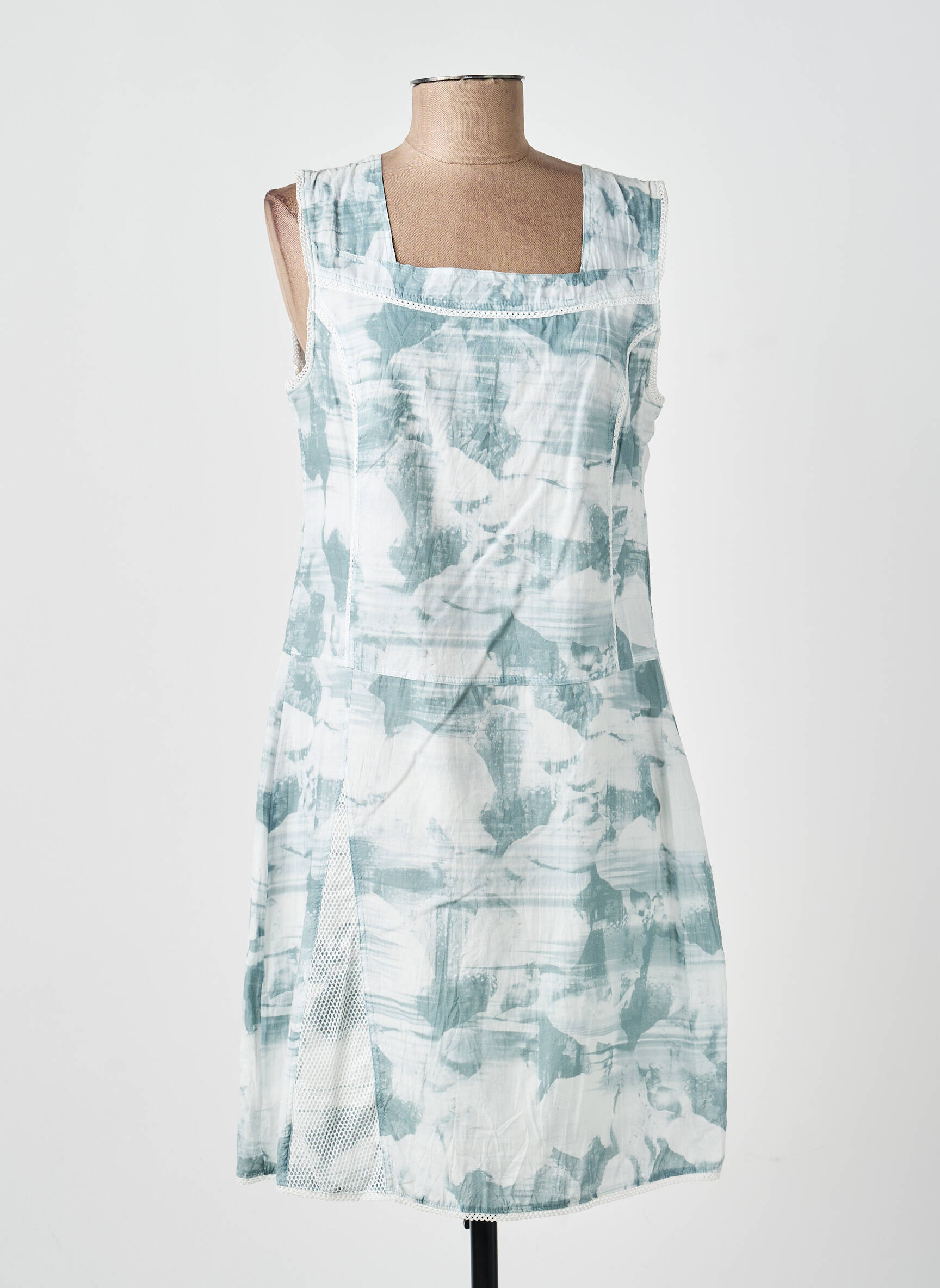 Robe mi-longue sans manche sans manche blanc MERI & ESCA femme