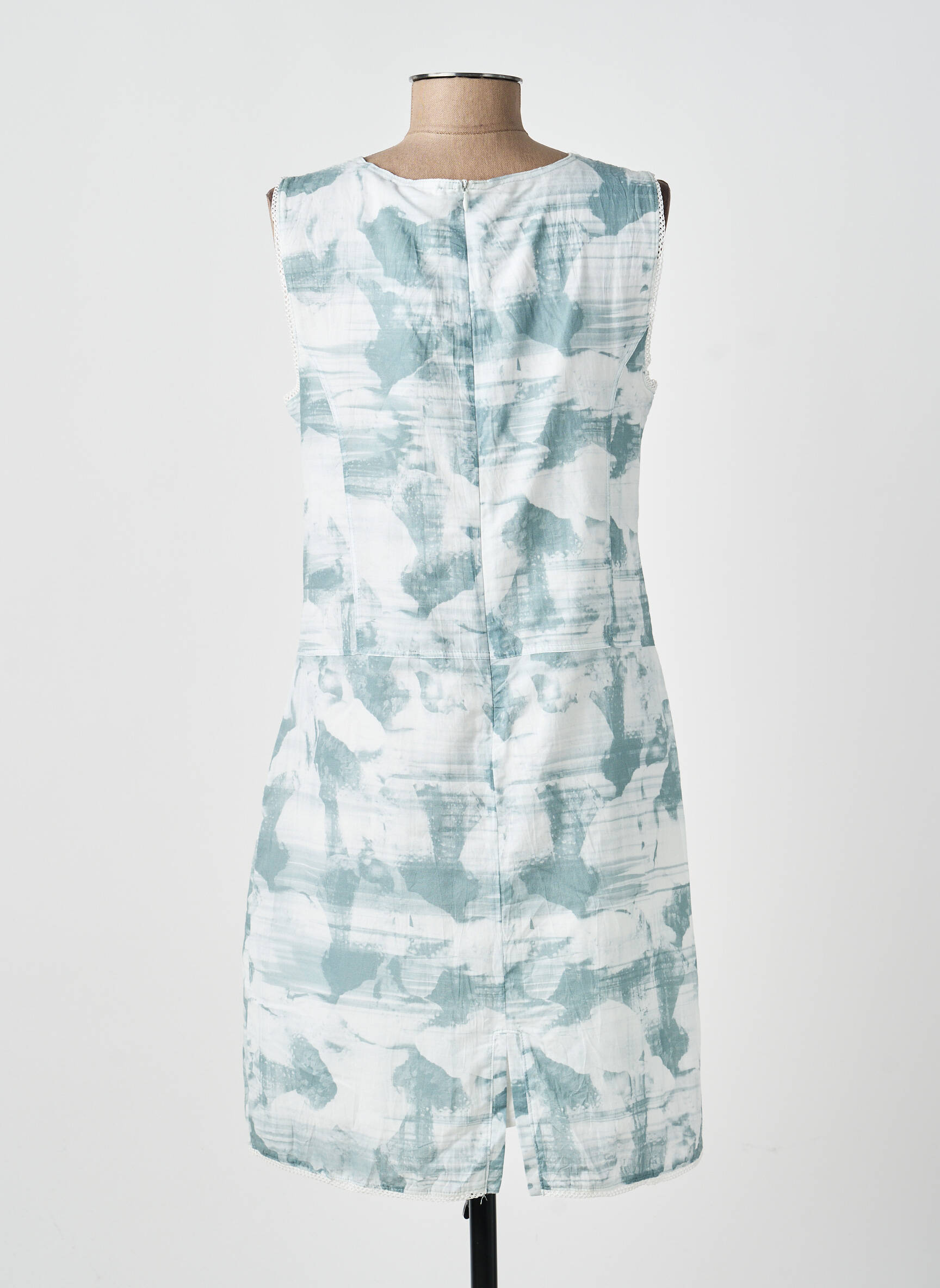 Robe mi-longue sans manche sans manche blanc MERI & ESCA femme