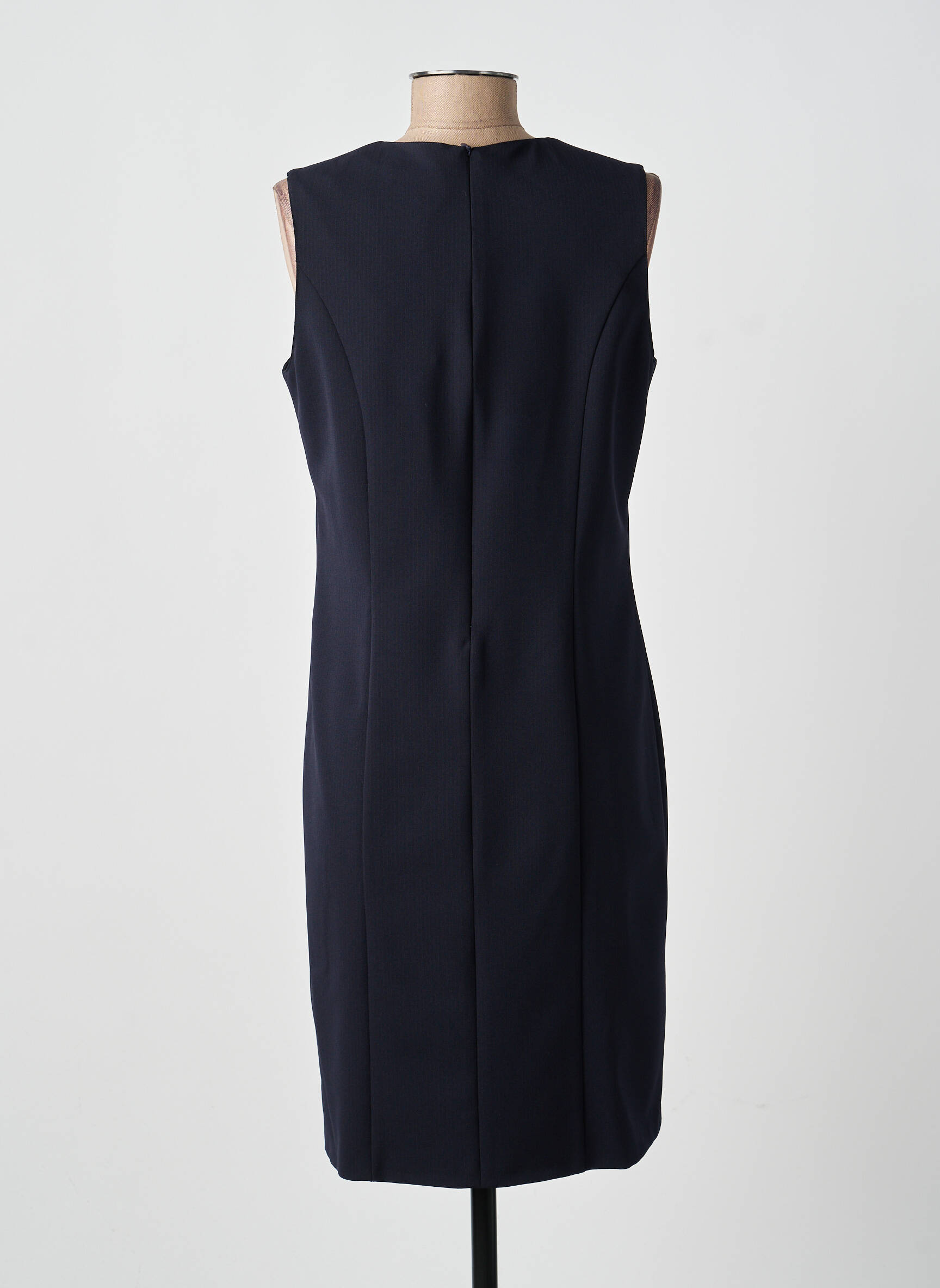 Robe mi-longue sans manche sans manche bleu GUY DUBOUIS femme
