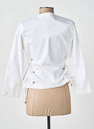 Veste casual col rond blanc MERI & ESCA femme
