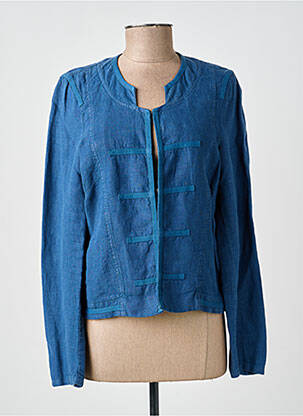 Veste casual col rond bleu MERI & ESCA femme