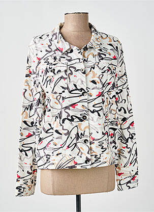 Veste casual poignets boutonnés avec fente blanc GUY DUBOUIS femme