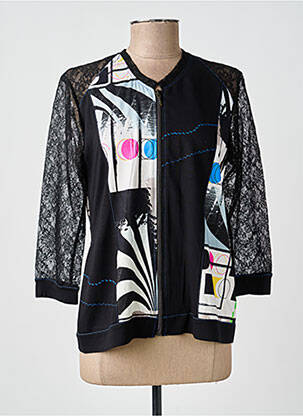 Veste casual fermeture zippée sur le devant noir GUY DUBOUIS femme