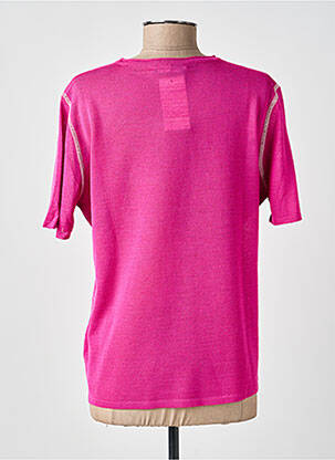 Pull coupe droite manches courtes rose ARDIUM femme