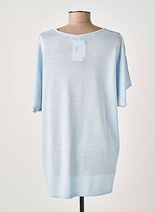 Pull stretch manches courtes bleu ARDIUM femme