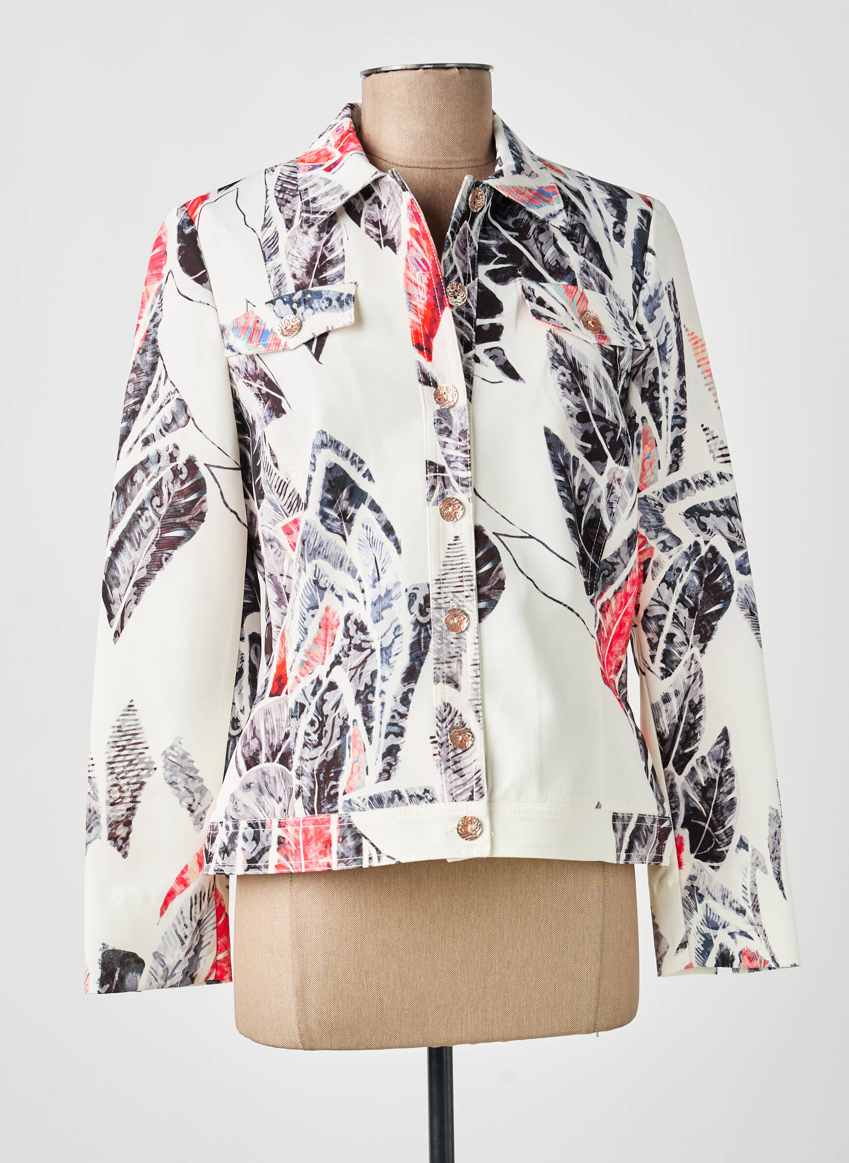 Veste casual coupe cintrée blanc GUY DUBOUIS femme