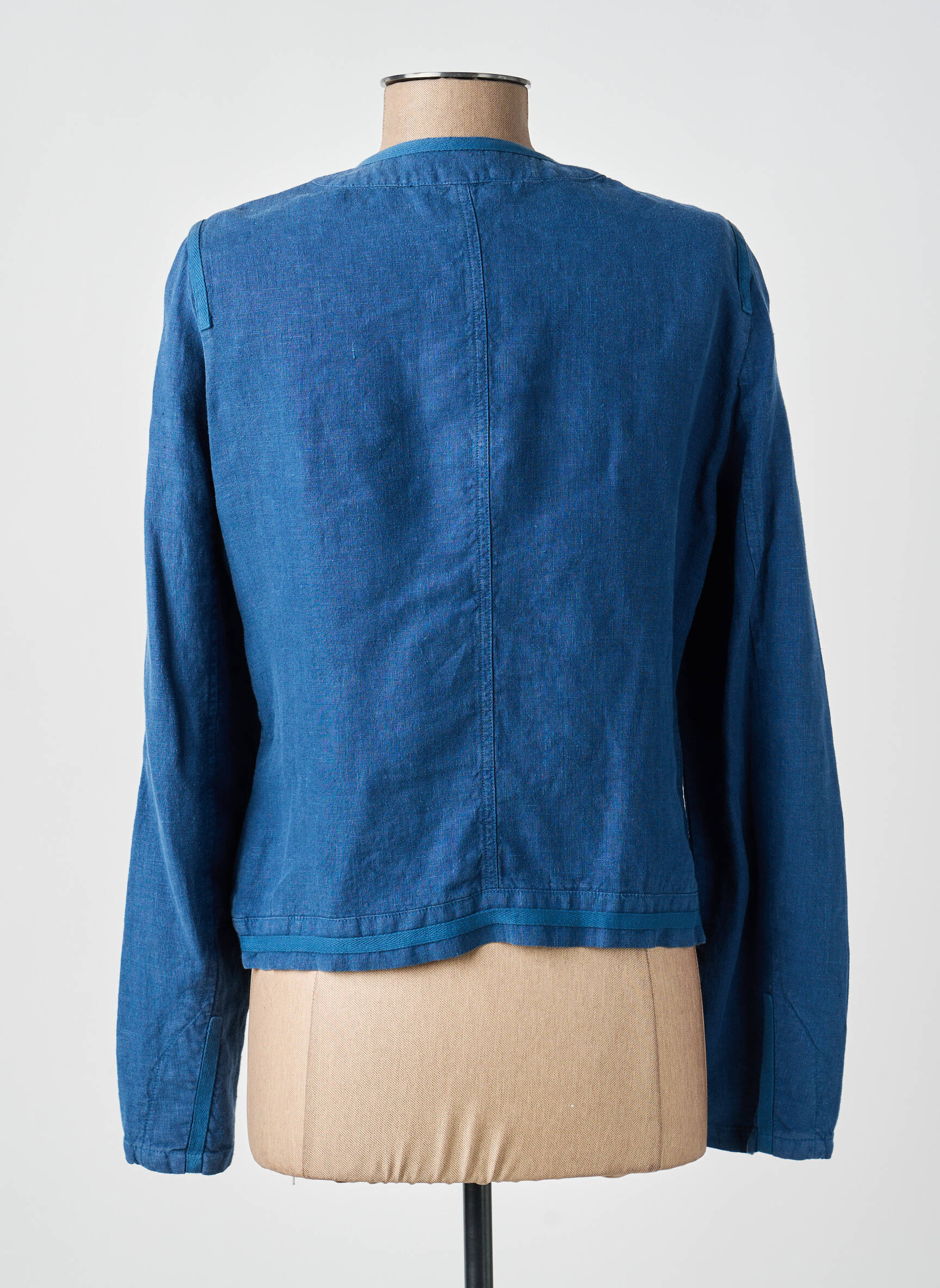 Veste casual col rond bleu MERI & ESCA femme