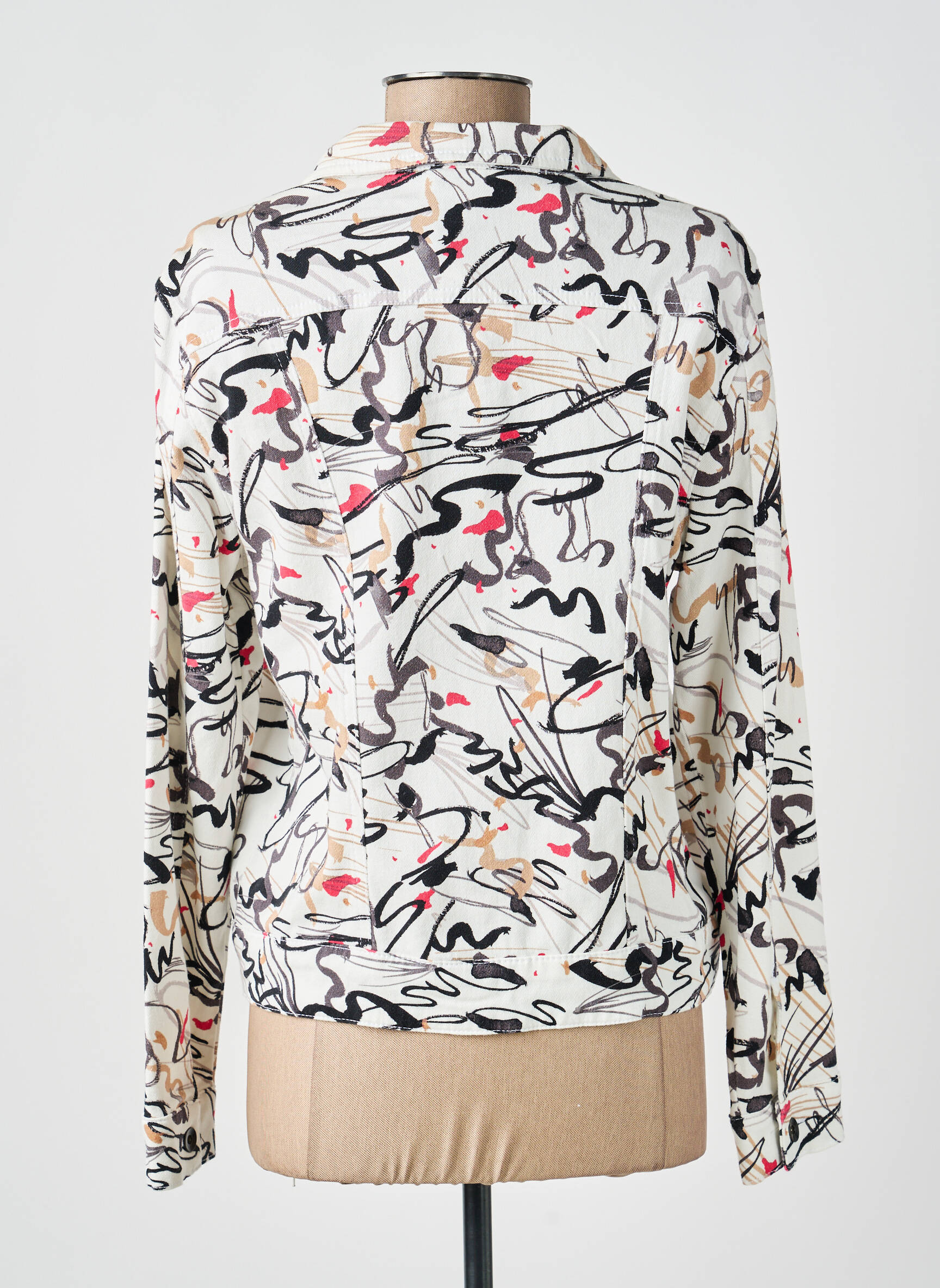 Veste casual poignets boutonnés avec fente blanc GUY DUBOUIS femme