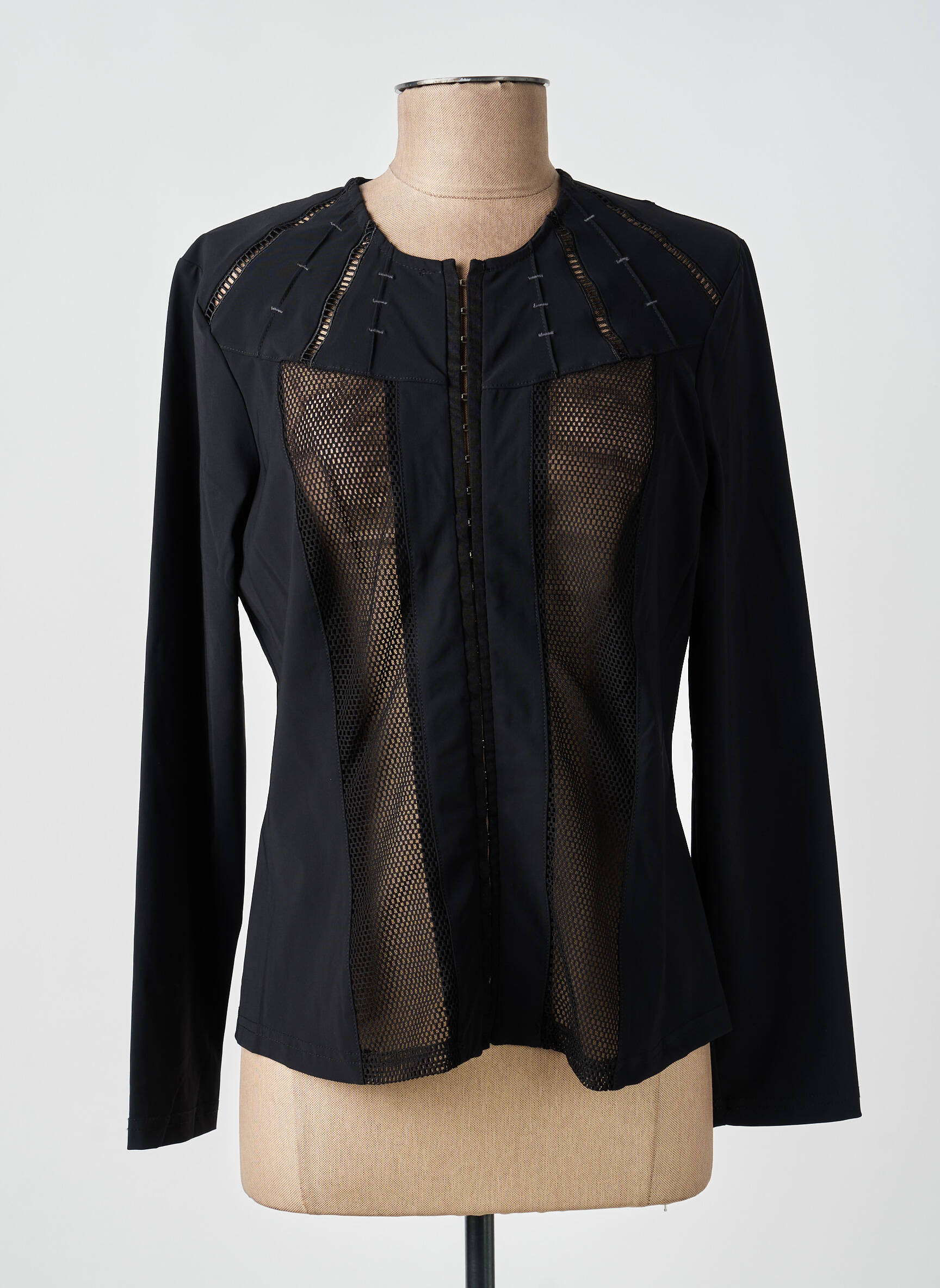 Veste casual col rond noir MERI & ESCA femme