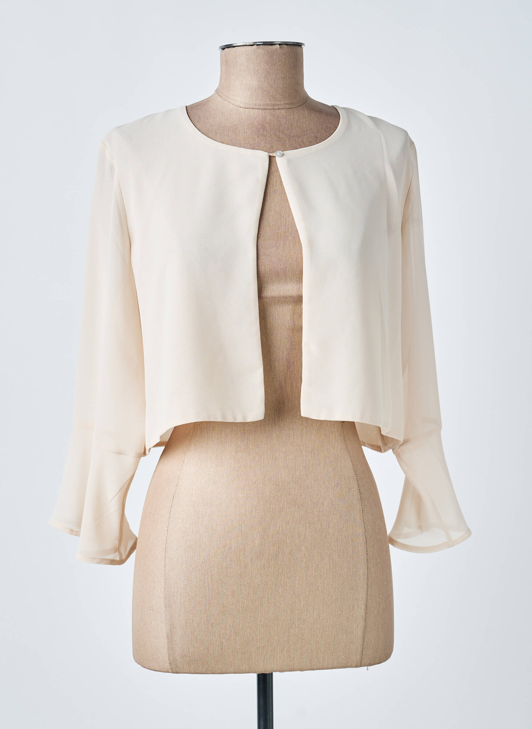 Boléro col rond beige MERI & ESCA femme