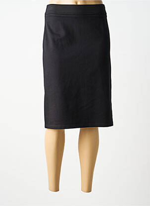 Jupe mi-longue stretch noir GUY DUBOUIS femme