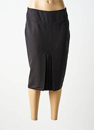 Jupe mi-longue stretch noir FRANCE RIVOIRE femme