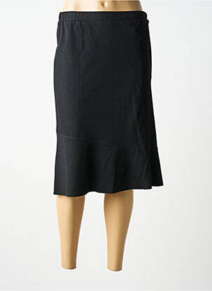 Jupe mi-longue stretch noir GUY DUBOUIS femme