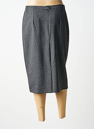 Jupe mi-longue stretch gris FRANCE RIVOIRE femme