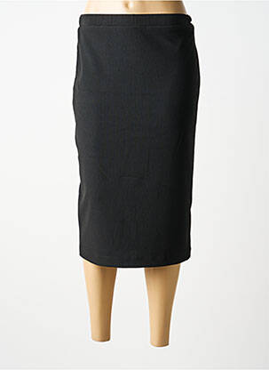 Jupe mi-longue stretch noir GUY DUBOUIS femme