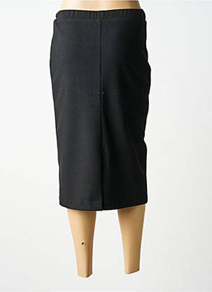 Jupe mi-longue stretch noir GUY DUBOUIS femme