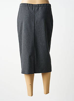 Jupe mi-longue stretch gris GUY DUBOUIS femme
