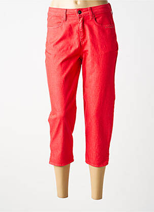 Pantacourt coupe droite taille normale rouge GUY DUBOUIS femme