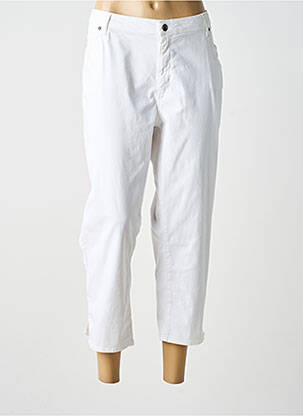 Pantalon 7/8 stretch taille normale blanc GUY DUBOUIS femme