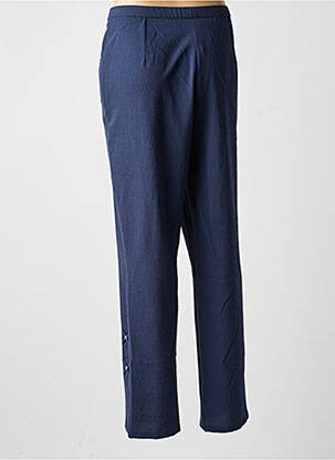 Pantalon droit stretch taille normale bleu FRANCE RIVOIRE femme