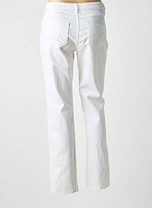 Pantalon droit stretch taille normale blanc GUY DUBOUIS femme