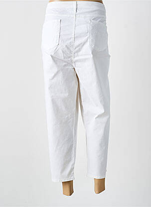 Pantacourt coupe droite taille normale blanc IMPULSION femme