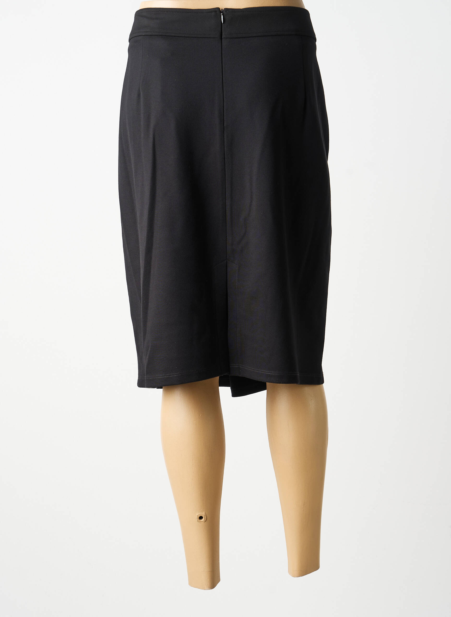 Jupe mi-longue stretch noir GUY DUBOUIS femme