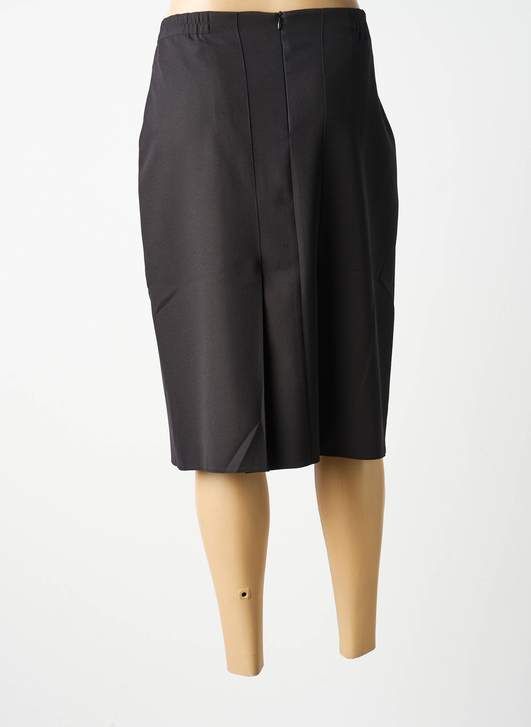 Jupe mi-longue stretch noir GUY DUBOUIS femme