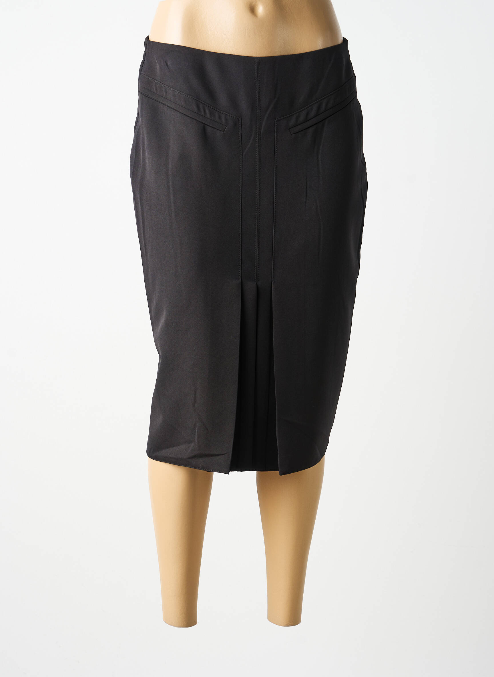 Jupe mi-longue stretch noir FRANCE RIVOIRE femme