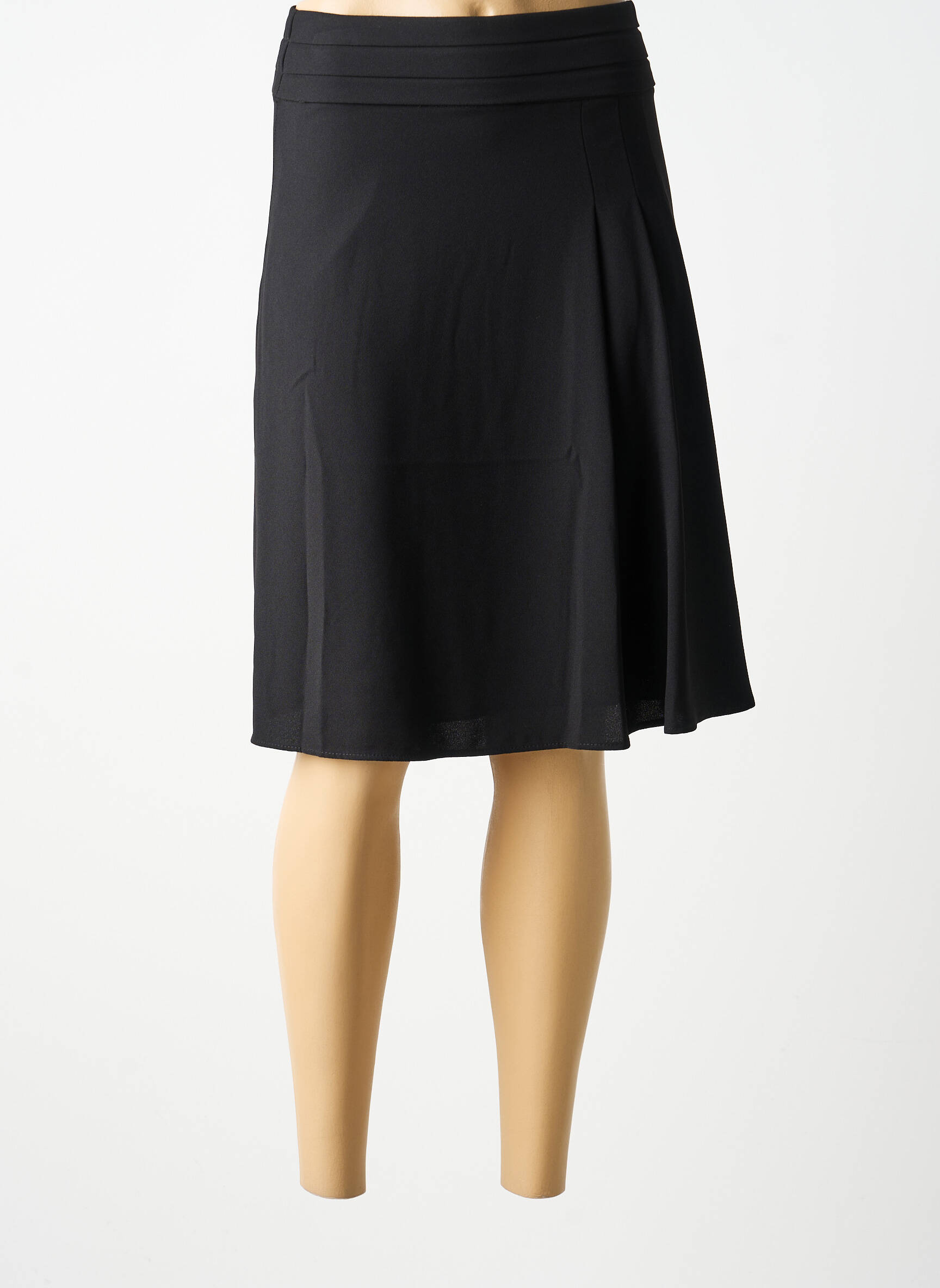 Jupe mi-longue taille normale noir MERI & ESCA femme