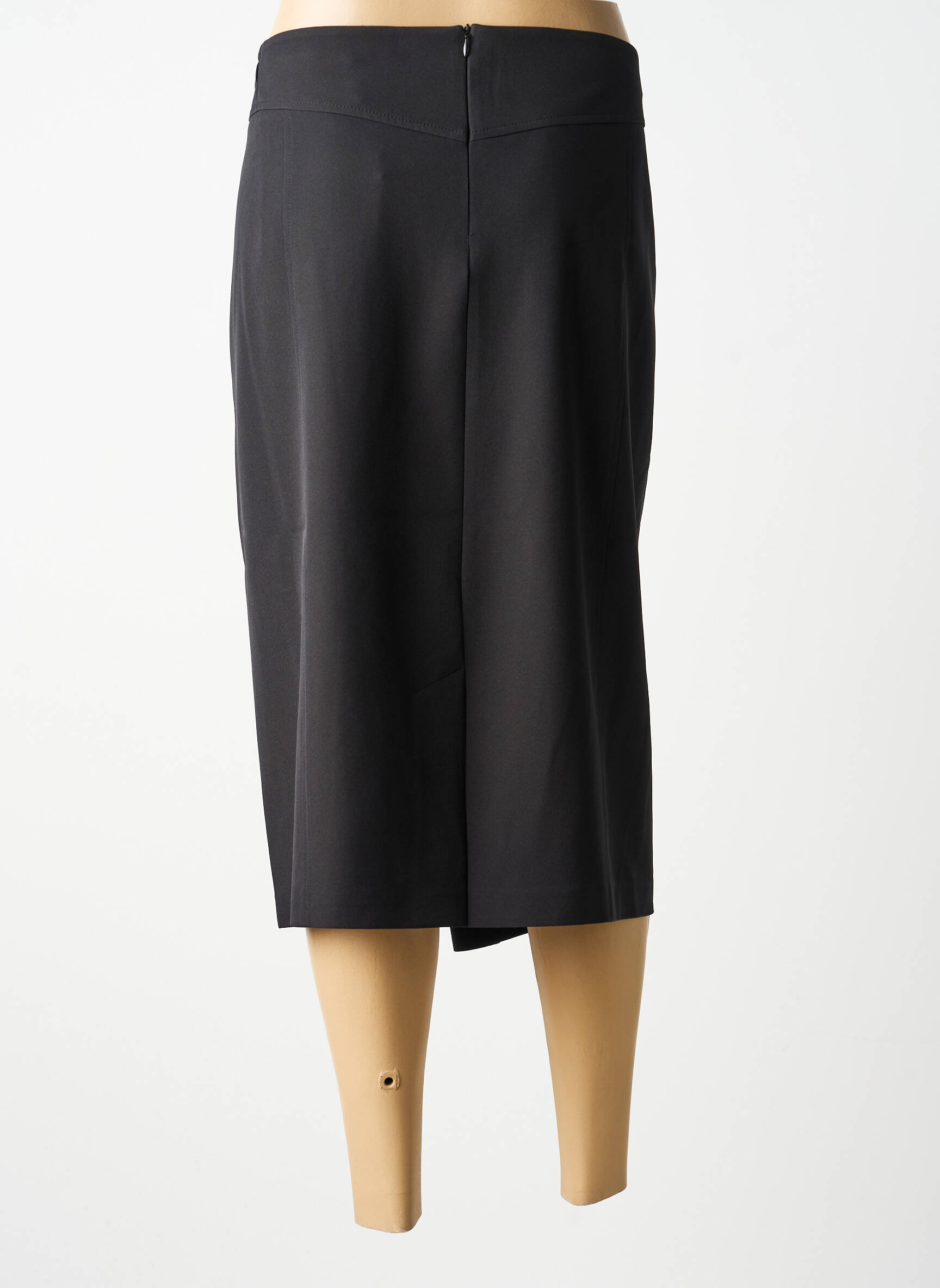 Jupe mi-longue stretch noir GUY DUBOUIS femme
