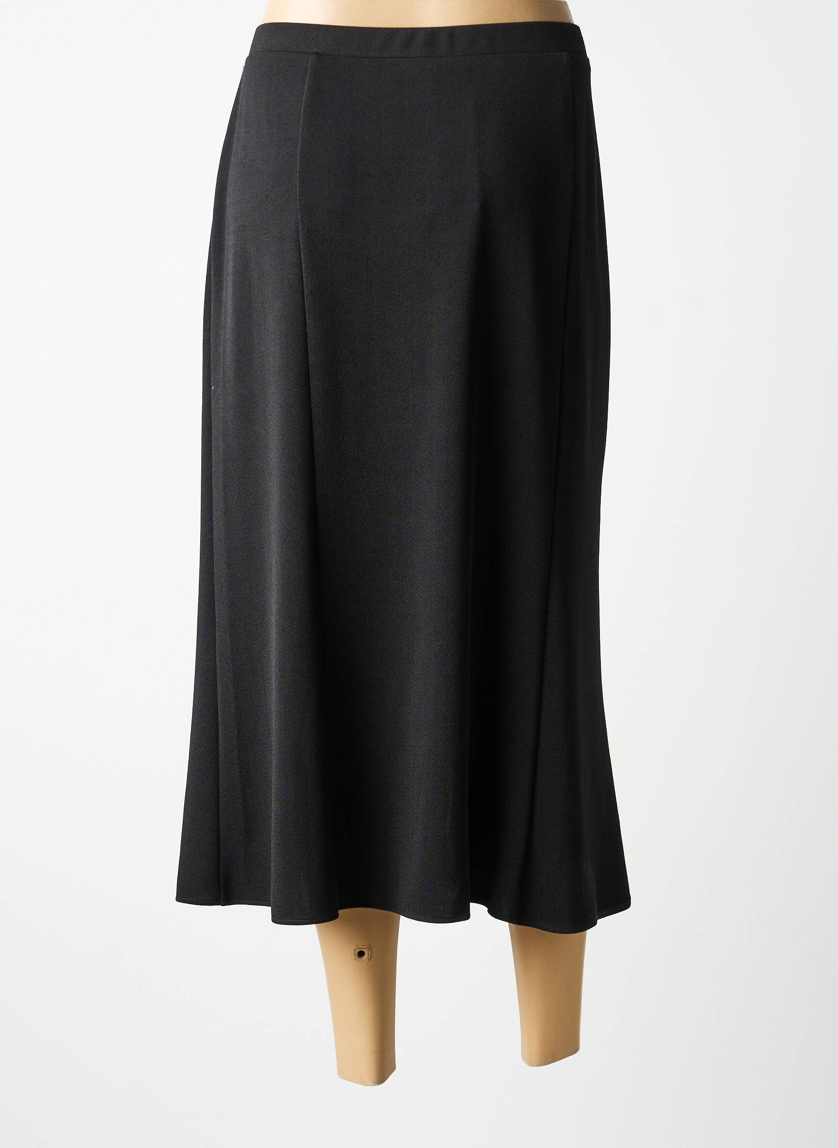Jupe longue coupe droite noir GUY DUBOUIS femme