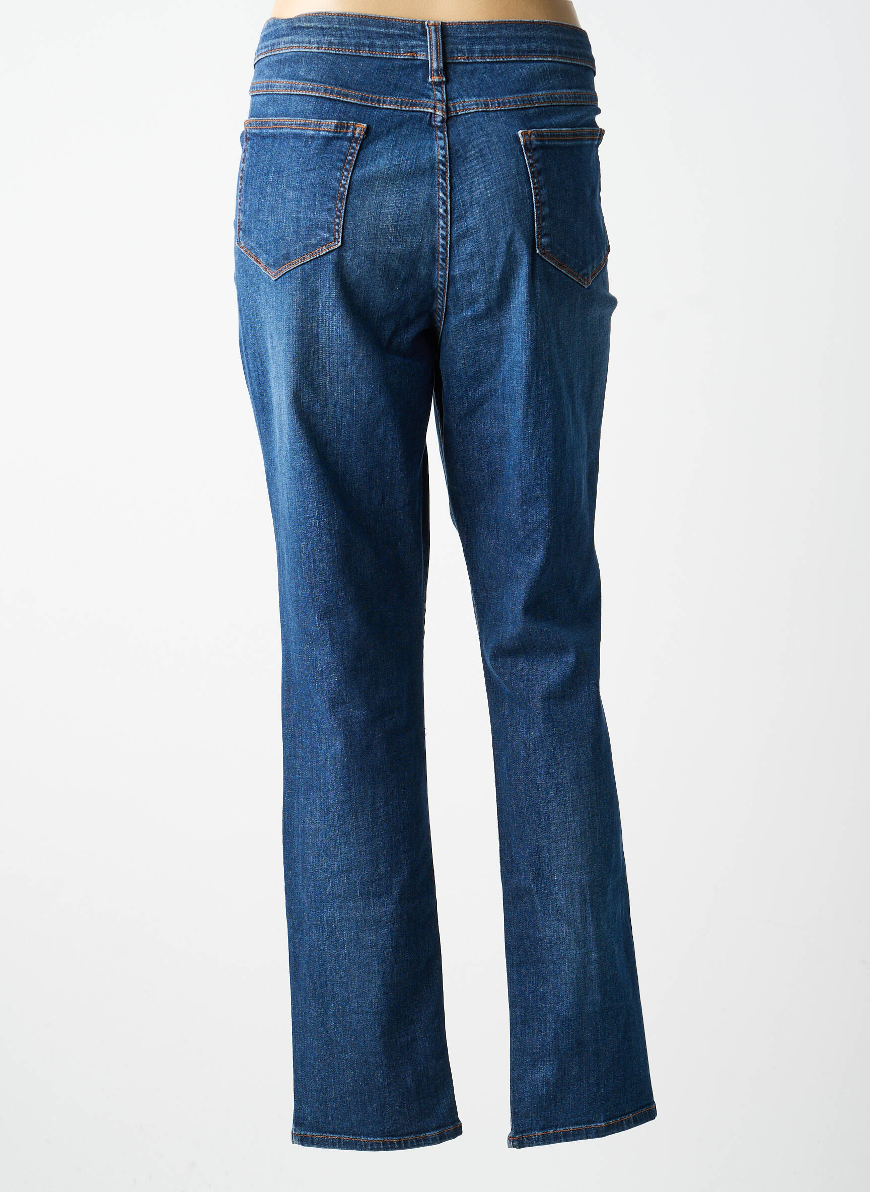 Jeans coupe droite stretch taille normale bleu MERI & ESCA femme