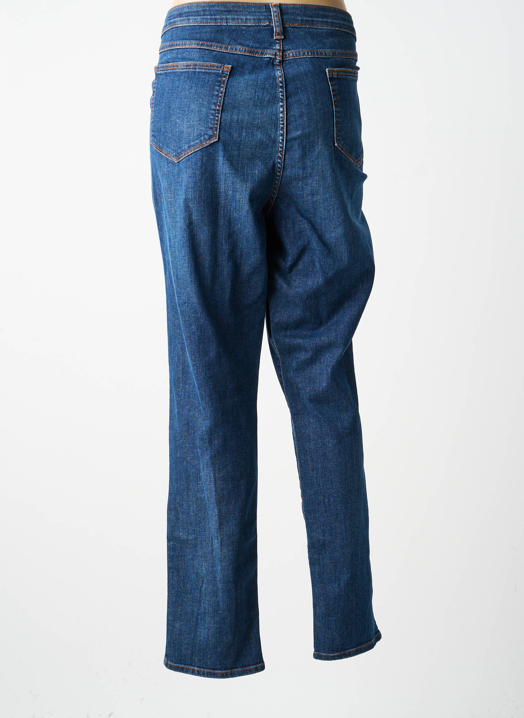 Jeans coupe droite stretch taille normale bleu MERI & ESCA femme