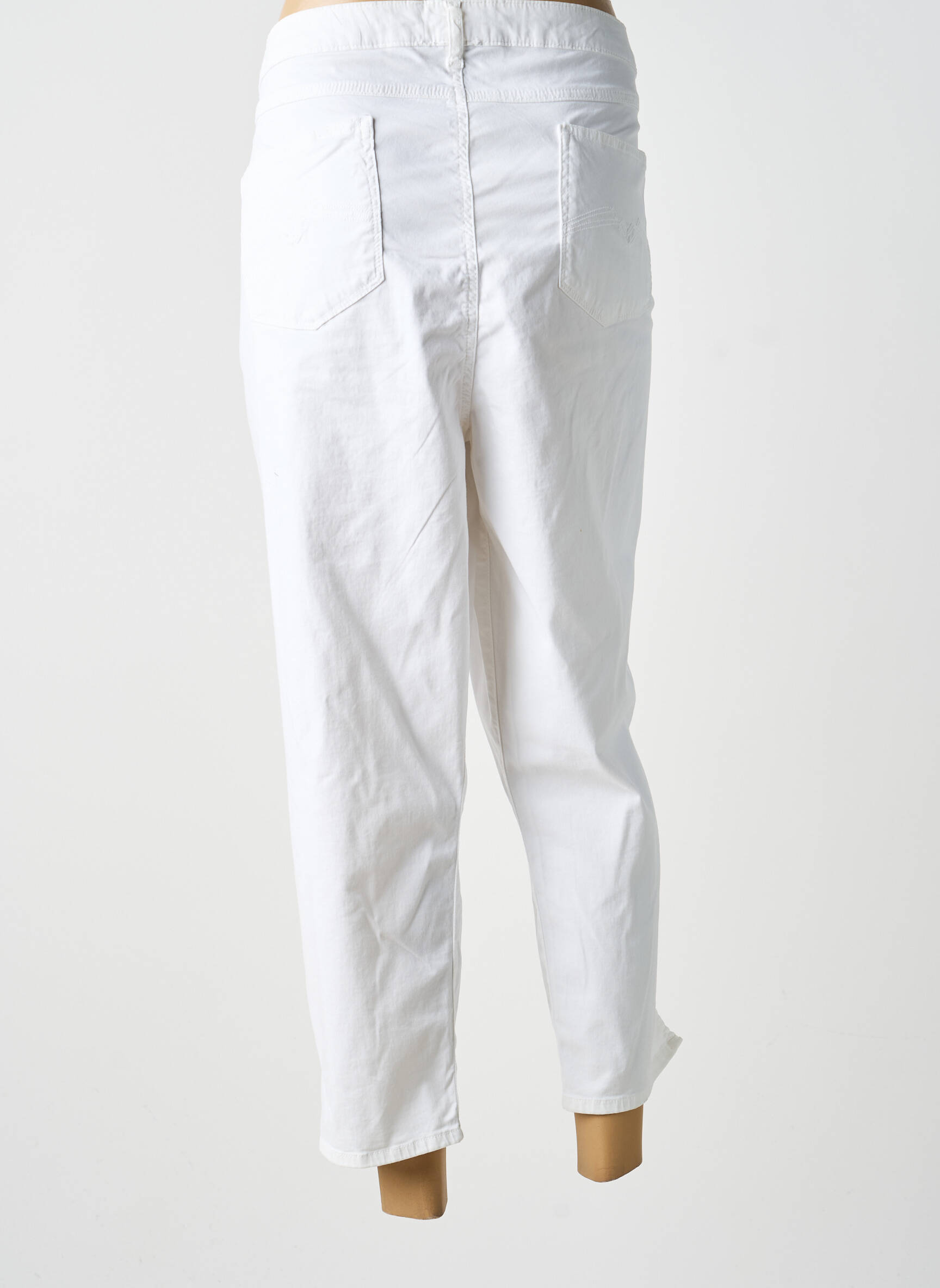 Pantalon 7/8 stretch taille normale blanc GUY DUBOUIS femme