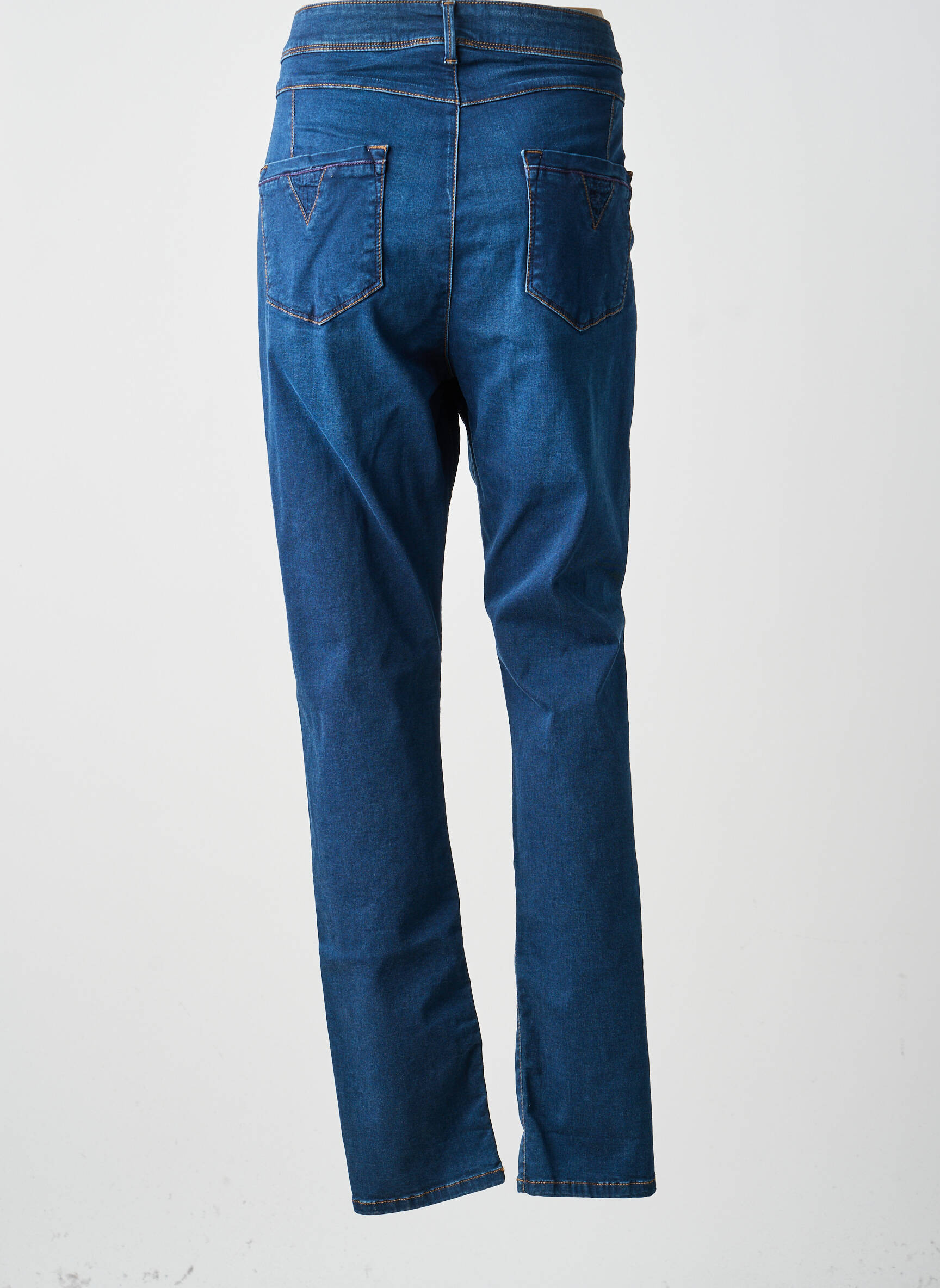 Jeans coupe droite stretch taille normale bleu MERI & ESCA femme